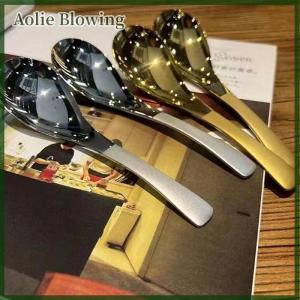 Aolie Stainless Steel Soup Spoons Home Kitchen Ladle Capacity Mirror Polished Flatware For Coffee Tableware