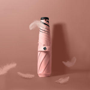 Ultralight Sun Umbrella Portable Anti UV Travel Folding Umbrella Rain Women Simple Light Parasol 6 Ribs UPF50