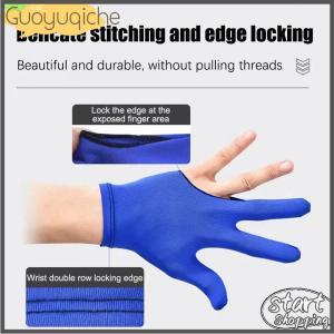 【Guoyuqiche】 Three Fingers Full-Finger Snooker Pool Cue Billiard Glove For Left Hand Lycra Billiards Gloves