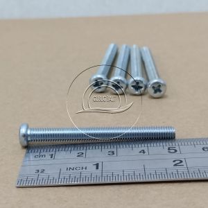 10 PCS BAUT JP M5 X 50 PAN HEAD SEKRUP M5X50 PANJANG 5CM 5 CM 5X50 5 X 50 MM 50MM OBENG PLUS SKRUP PUTIH GALVANIZ GALVANIS GALPANIS PITCH DRAT 0.8