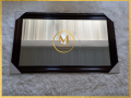 WALL MIRROR WITH WOOD FRAME (Salamin) size: 40 inches by 24 inches. 