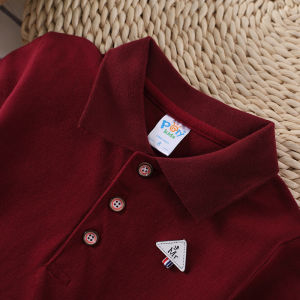 polo shirt ng mga bata 3-16 Years Casual Kids T-shirt Boys polo shirt Parent-child outfit banquet wear Comfortable and Lively 100% Cotton Ready Stock