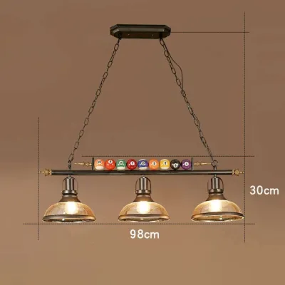 Nordic Creative Billiard Table Pendant Lamp Loft Decor Home Lights Retro Industrial Chandelier LED E27 Pendant Lights Restaurant Bar Cafe Pub Club Clothing Glass Hanging Lamp