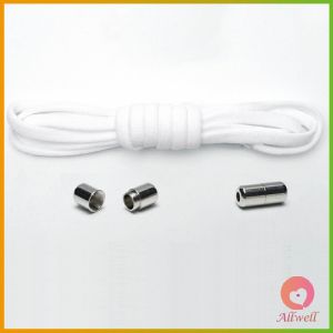AW เชือกรองเท้า ไม่ต้องผูก สายยืดหยุ่นได้ดี Elastic metal shoelace buckle cover