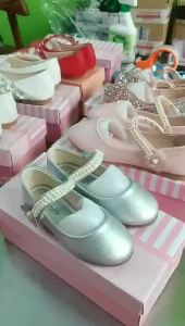 Girls Leather Shoes Princess Shoes Shoes 2024 New Sweet Silver Baby Female Soft Bottom Childrens Single-Layer Shoes Spring and Autumn Childrens Shoes ㏇L0514