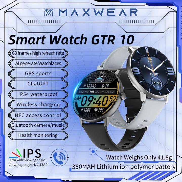 Maxwear GTR10 Smart Watch Waterproof IP67 Bluetooth Call GPS Sport Trace Fitness Health Smartwatch
