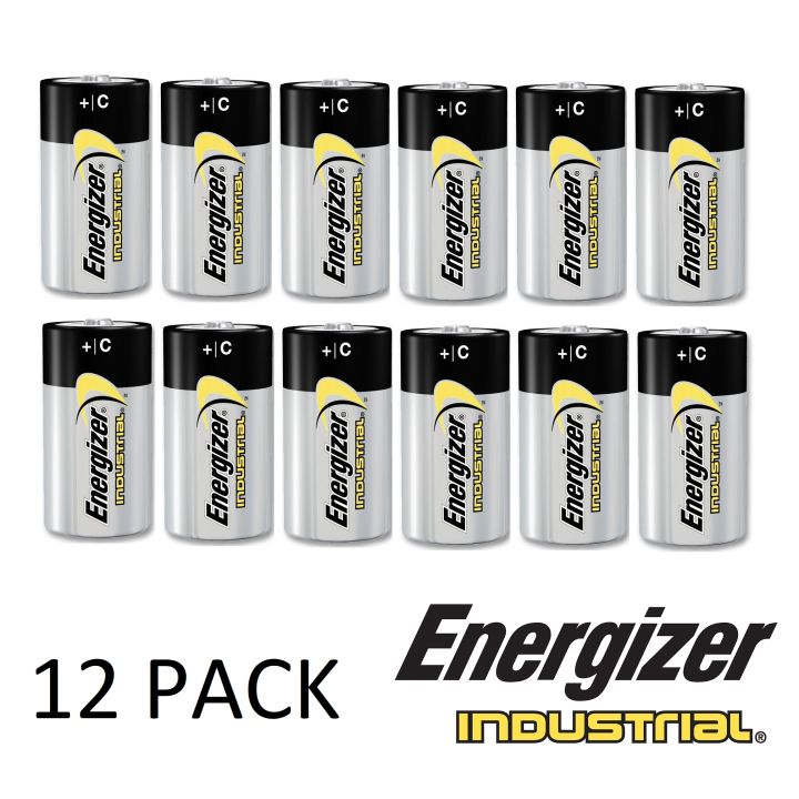 Energizer Size C (12pcs) Alkaline Industrial Battery 1.5V LR14 MN1400