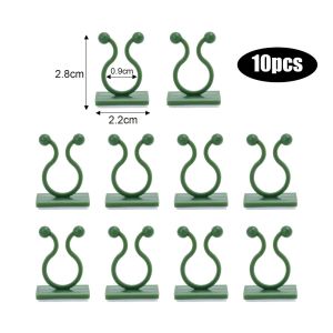 10ชิ้นพืชสวนมีกาวในตัวคลิปติดผนังปีนดอกไม้ผักเถาองุ่นที่มองไม่เห็นรองรับตะขอผูก