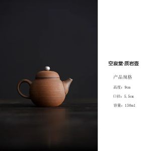 Sacesr Old Rock Clay Hand Made Teapot Kung Fu Tea Set Retro Coarse Pottery Teapot Chinese Style Zen Tea Infuser Single Pot 7P3H9