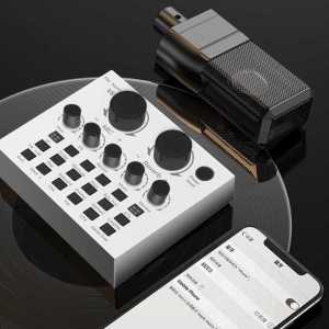 RAJA TaffSTUDIO Mixer Karaoke External Audio Portable Microphone  Pro Bluetooth Sound Card Live F998