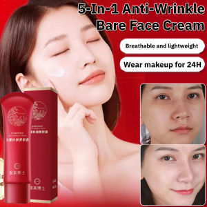 [Multi-Effect] 5-In-1 Anti-Wrinkle Bare Face Cream Waterproof Tone Up Cream Water Glow Skin Brightening Isolated Skin Cream Lazy Cream