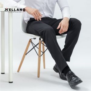 Celana Formal Slimfit Pria Kantor Bahan Hitam Jumbo Dean Series Size 27 - 38 Casual Type Kerja
