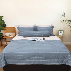 Bộ ga giường có chăn mền DRAP áo gối kèm MỀN chần NIN Calisto mềm mịn thoáng mát nhiều màu đủ kích thước 160x200cm và 180x200cm