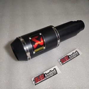 Silincer AKRAPOVIC GP lorenso carbon dan hitam doff SAFATA