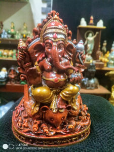 Tượng thần voi Ganesha .bột đá cao 16cm