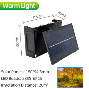 EEKOO Solar Wall Light LED Waterproof Modern Wall Christmas decoration Sconce Lamp adjustable angle Wall Mounted Light Outdoor Facade Decorative Veranda Lamp Double Head Wall Lighting for Balcony Courtyard