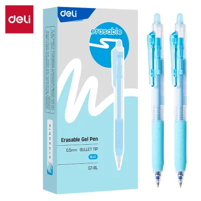 Deli Erasable Pen 3 Colors Erasable Press Pen Erasable Gel Pen 0.5mm ST Head SA261 Stationery School Supplies