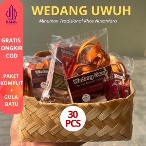 KOMPLIT 30 pcs WEDAG UWUH - Khas Jogja Lengkap dengan Gula Batu dan Rempah - Rempah Terbaik Minuman Herbal Alami Menyehatkan