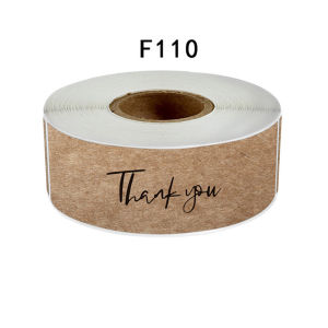 GOUPDO 120PCS/Roll 3x1 Inch Envelope Sealing Stationery Kraft Paper Decals Handmade Labels Thank You For Your Order Stickers Business