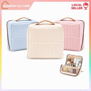 【Rainbow Culture】 Upright Travel Cosmetic Bag Large Capacity Makeup Organizer Toiletry Case Luggage Sleeve Portable