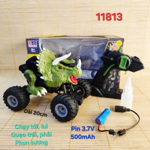 Đồ Chơi Cho Trẻ - Xe Điều Khiển Khủng Long Tê Giác Địa Hình Cần Gạt Xoay Phun Khói Có Sạc 11813