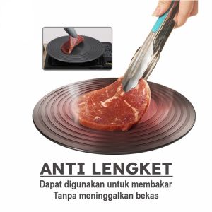 Promo Plat Tatakan Panci gagang Konduksi Diffuser Kompor Gas Alat Panci Anti Gosong 24 CM Modern