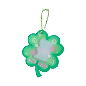 May Mắn Clovers Acrylic ví đựng ảnh Mặt Dây Chuyền phong cách Hàn Quốc Bảo Vệ Trường Hợp Keychain Cho 1 Inch Kpop Idol Hình Ảnh