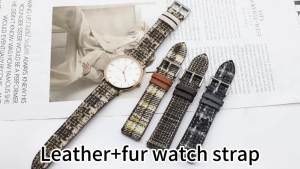 Vintage Woolen Fabric Leather Watch Band 18mm 20mm 22mm Weave Bracelet Quick Release Strap Men Women Wristband Replacement2026