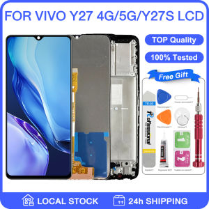 LCD With Frame For Vivo Y27 /Y27S LCD Display Touch Screen Digitizer Assembly Replacement Parts