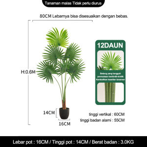DAUN PALEM JUMBO 70-115CM 24DAUN pohon artificial Bunga Plastik ARTIFISIAL DAUN PAKIS KIPAS DAUN PALM PLASTIK BUNGA SUDUT RUMAH DEKORASI TANAMAN HIAS MURAH
