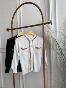 Cardigan Rajut Wanita  Korean style  full list kancing Mutiara Terbaru