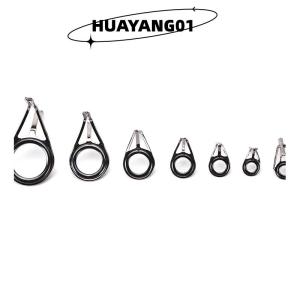 HUAYANG01 [HOT FASHION] 7Pcs Mixed Size Fishing Top Rings Rod Pole Repair Kit Line Guides Eyes Sets New