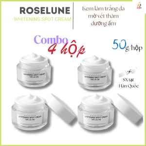 Kem dưỡng trắng da mờ thâm tàn nhang chống lão hoá dưỡng ẩm Roselune Whitening Spot Cream Hàn Quốc 50g