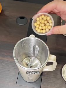 6 IN 1 Multifunctional Mini Blender Portable Handle Soy Milk Maker Fully Automatic 4 Stainless Steel Blades Juicer Cup with 9H Reservation Function
