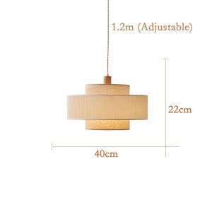 Japanese Wabi-Sabi Style Fabric Pendant Light Retro Dining Light Minimalist Kitchen Bar Counter Chandelier Ceiling Lights Bedroom/Lliving Room Chandelier Creative Cafe Decorative Hanging Light
