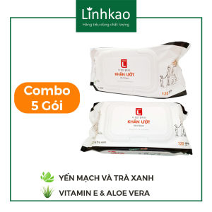 COMBO 05 Khăn ướt LOTTE choice L - 120 miếng