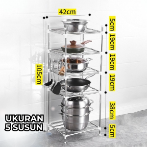 ATRIZ Rak Dapur Tempat Penyimpanan Panci Multifungsi