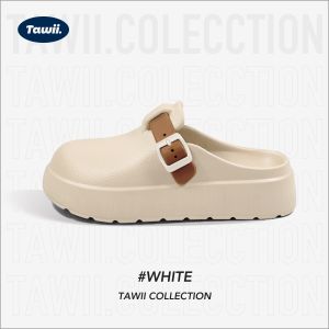 Tawii soft outdoor Platform Melus Clogs Half Slippers  Thick Bottom for women