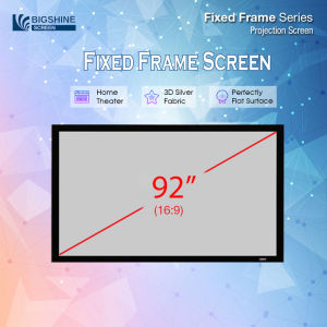Projector Screen BIGSHINE Cine 65 3D Silver Fixed Frame Projector Screen for UST Projector
