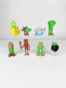 Tung Tung Tung Sahur Action Figure Set Italian Brainrot Figure Chimpanzini Bananini‌ Figure Bombardiro Crocodillo‌ Model Gift for Children