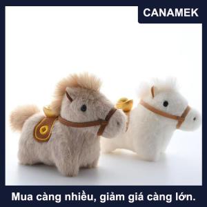 【CANAMEK】 Móc khóa nhung dễ thương hình năm mới mặt dây chuyền búp bê tượng nhỏ hình ngựa
