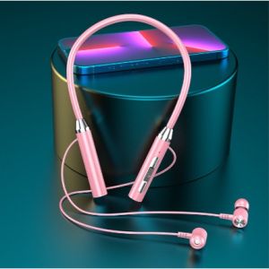 Headset Bluetooth Wireless Sport Stereo Model Gantung Leher Dengan Mikrofon Earphone Hanging Neck