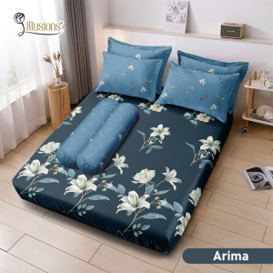 Sprei Illusions King B2 180x200 Tinggi 20cm Bantal 2 Guling 2- Motif Abstrak / Bunga / Geometri / Minimalis