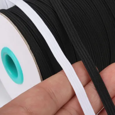 3/5/6/8/10/12/14mm Elastic Band White Black High Elastic Flat Rubber Band Waist Band Stretch Rope for DIY Craft Clothing Sewing