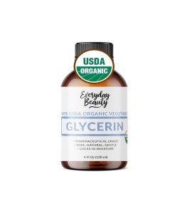 Thanh lý dung dịch glycerin hữu cơ dưỡng ẩm cho da và tóc Everyday Beauty 100% USDA ORGANIC VEGETABLE GLYCERIN 120ml của Mỹ