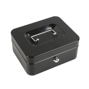Secure Coin Storage Box With Key For Household Finance Management Red Design