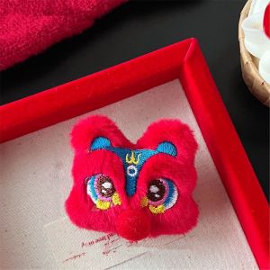 ROSALINDDG Lucky Spring Festival Pin Loong Dancing Lion Lion Dance Brooch Fashion Breastpin New Year Badge Lunar New Year