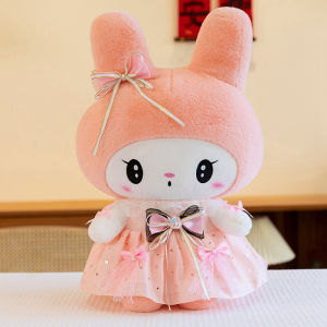 JOJO CASTLE Big Size New Sanrio Cartoon Mini Skirt Kuromi Plushies Kawaii My Melody Kuromi Sofa Pillow Cushion Stuffed Toy Girl Birthday Gift for Girlfriend  库洛米 美乐蒂