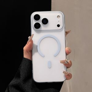 Matte for Magsafe Hard PC Slim Case for iPhone 16 17 Pro Max Air 15 Plus 14 13 12 11 Magnetic Camera Protector Frosted Cover