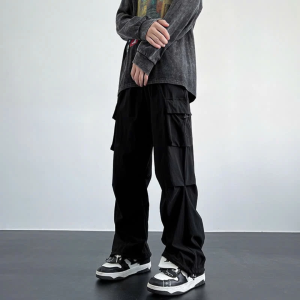 (QUÀ LÀ GÓI DẦU GỘI TỪ SHOP CHUYÊN) Quần kaki ống rộng túi hộp Nam nữ Hàn Quốcquần jogger lưng chun có dây rútnhiều màu cá tính